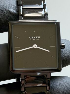 Obaku Firkant V259LXBBSB Tank Black stainless steel 28mm Unisex Dress Watch